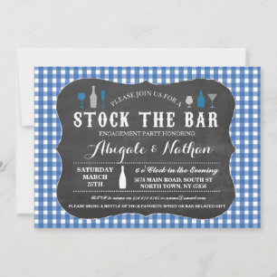 Stock Invitation du Bar Blue Engagement Party