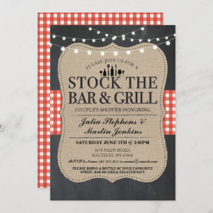 Stock Invitation du Bar & Grill Engagement Party