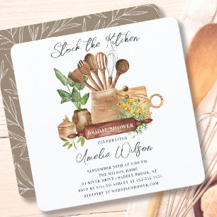 Stock La Cuisine nuptiale de douche Invitation
