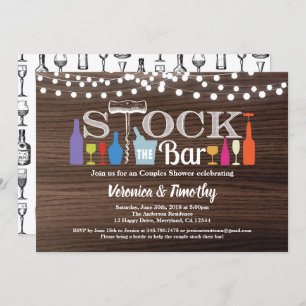 Stock l'invitation du bar Bois rustique Invitation