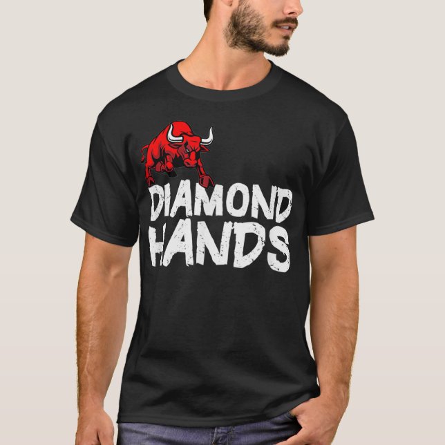 Stock Marché Diamond Hands Bull TShirt cadeau (Devant)