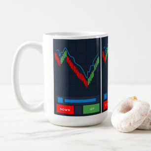 Stock Trader Café Mug avec chandelier graphique