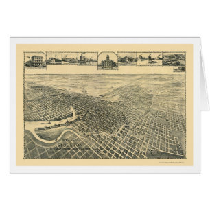 Stockton, carte panoramique de CA - 1895b
