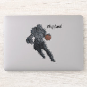 Stone Golem Jouer Sticker Imaginaire de basket-bal