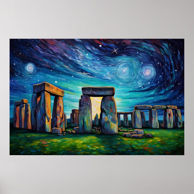 Stonehenge | Van Gogh Inspiration Poster (Devant)