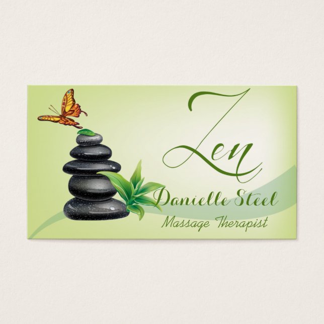 Stones Zen Therapist Carte de visite cadeau (Devant)