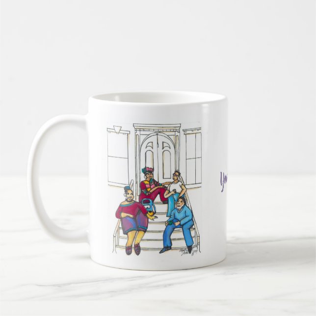 Stoop Stories Mug (Blanc, 11 oz) (Gauche)