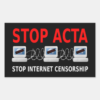 STOP ACTA Sticker de censure d'Internet
