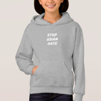Stop Asian Hate, lettres blanches grises