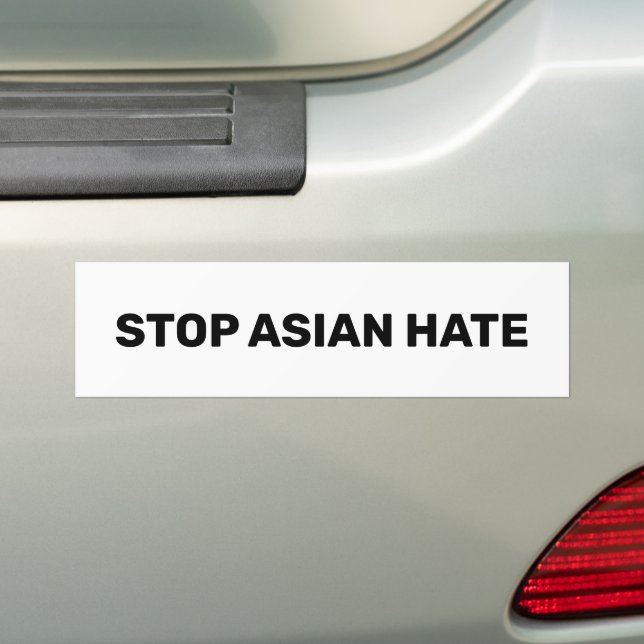 Stop Asian Hate, noir blanc voiture Sticker pare-c (En voiture)