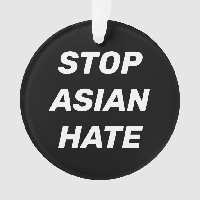 Stop Asian Hate noir et blanc typographie moderne (devant)