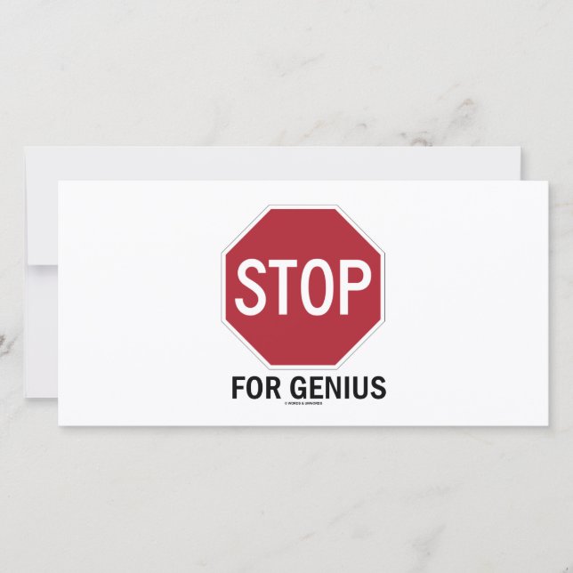 Stop For Genius (Stop Sign) (Devant)