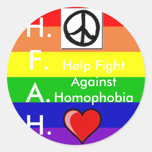 Stop Homophobie Sticker (Devant)