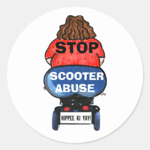 STOP SCOOTER ABUSE autocollants