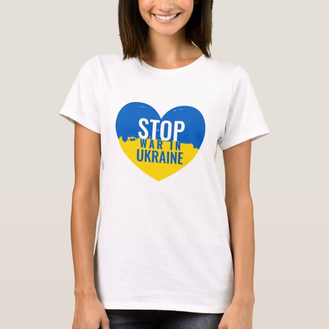 Stop War in Ukraine T-Shirt (Devant)