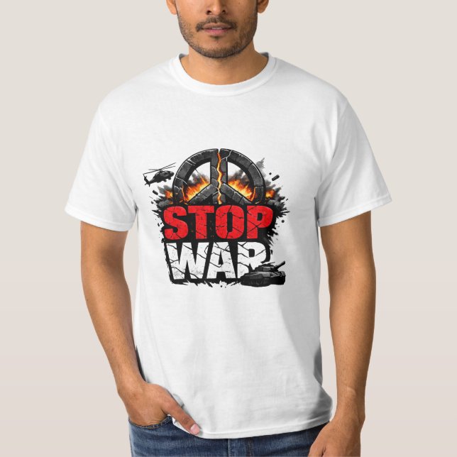 Stop War Peace Graphic T-Shirt – Stand for Peace (Devant)
