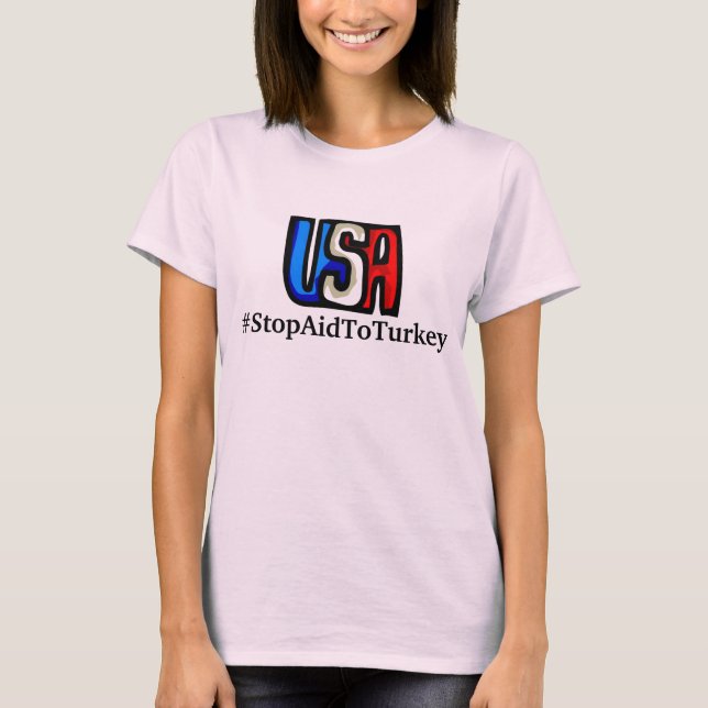 #StopAidToTurkey T-shirt (Devant)