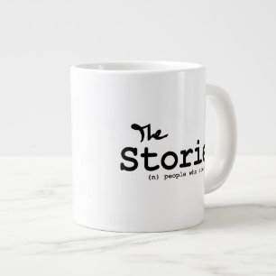 Storiers - Mug blanc avec logo de la lettre noire