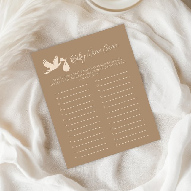 Stork Baby Delivery Gender Reveal Baby Name Game (Créateur téléchargé)