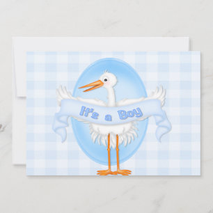 Stork C'est un Baby shower garçon Invitation