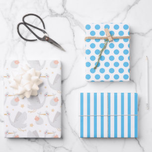 Stork Nouveau papier d'enveloppement pour bébé ens