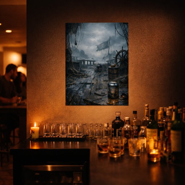 Storm Residue — Pirate Ship Aftermath Scene Poster (Créateur téléchargé)