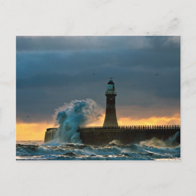 Stormy Seas à Roker Carte postale (Devant)