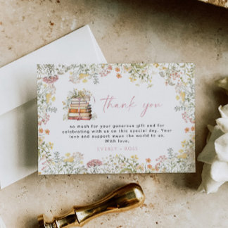 Storybook Carte de remerciements Un nouveau Fleur