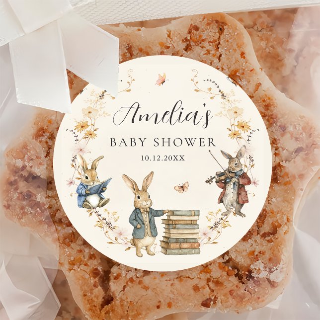 Storybook New Chapter Begin Baby Shower Sticker (Créateur téléchargé)