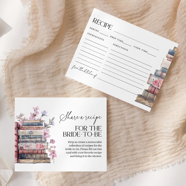 Storybook New Chapter Bridal Shower Recipe Card (Créateur téléchargé)
