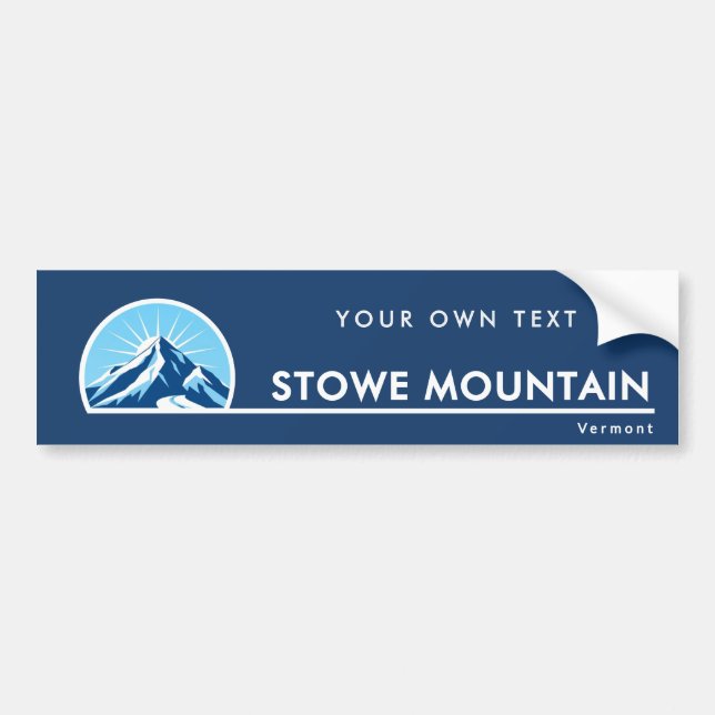 Stowe Mountain Vermont mountain Bumper Sticker (Devant)
