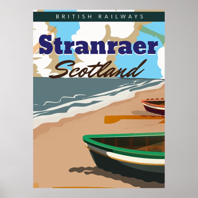 Stranraer Ecosse affiche de voyage vintage (Devant)