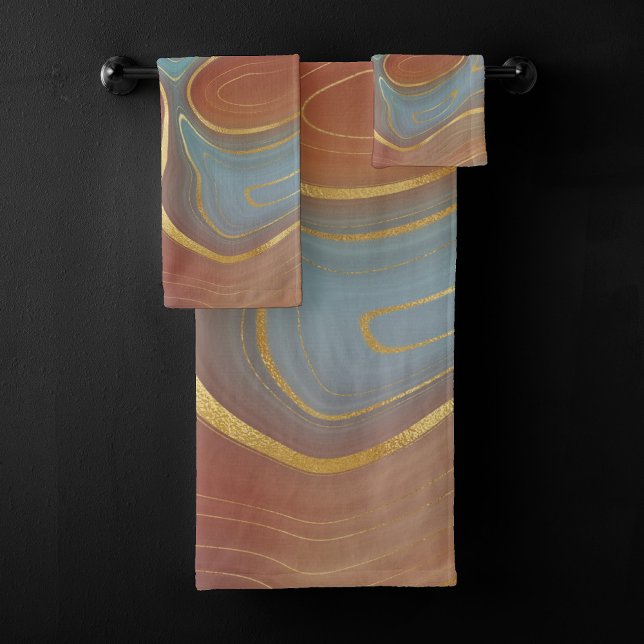 Strata automne | Terra Cotta Turquoise et Gold Aga (Créateur téléchargé)