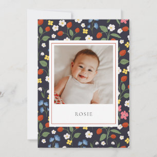 Strawberries marine Baby Faire-part de naissance