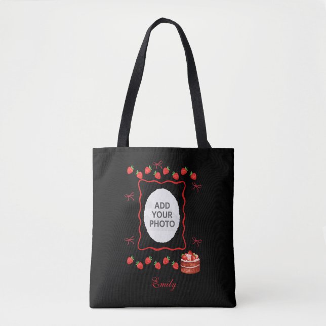 Strawberry Birthday Tote Bag Gift (Devant)