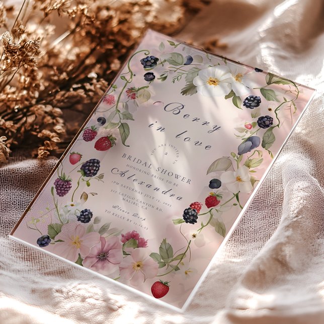 Strawberry Bow Bridal Shower Invitation (Créateur téléchargé)