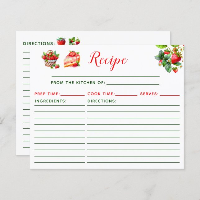 Strawberry Cake Recipe (Devant / Derrière)