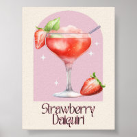 Strawberry Daiquiri | Poster du décor de bar