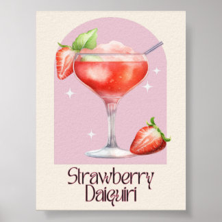 Strawberry Daiquiri | Poster du décor de bar