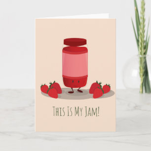 Strawberry Jam cartoon character   Carte Greeting
