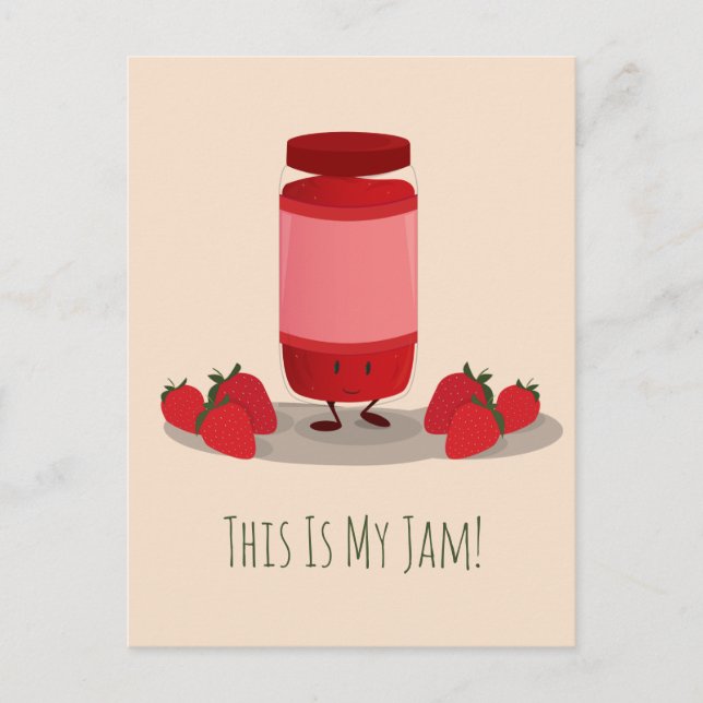 Strawberry Jam cartoon character | Carte postale (Devant)