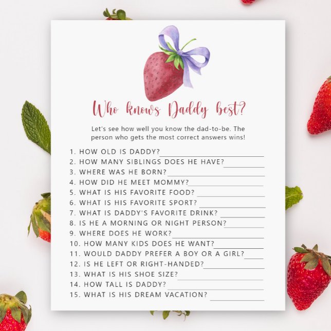 Strawberry - Qui connaît le mieux Papa jeu (Créateur téléchargé)