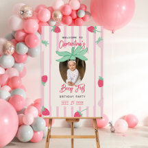 Strawberry Themed Party Sign
