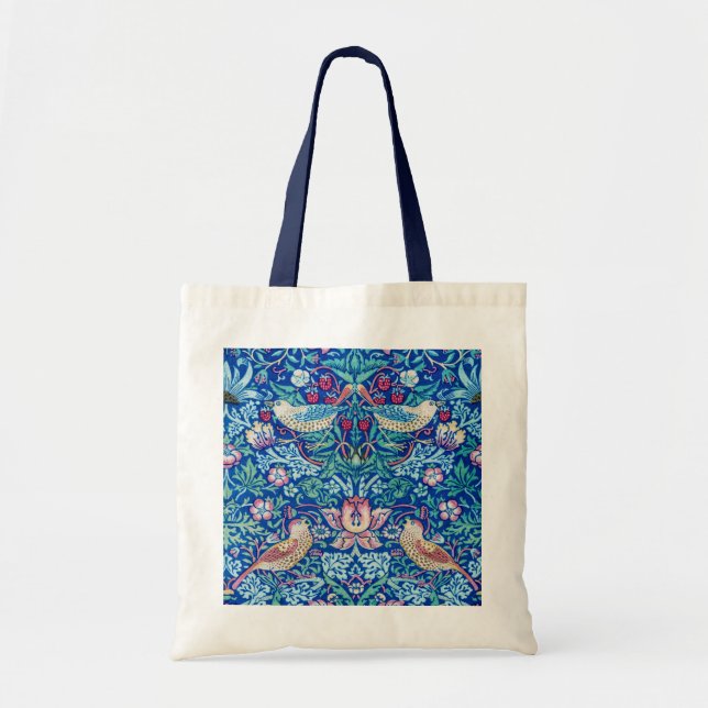 Strawberry Thief Blue, Sac fourre-tout William Mor (Devant)