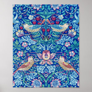 Strawberry Thief Blue, William Morris Poster