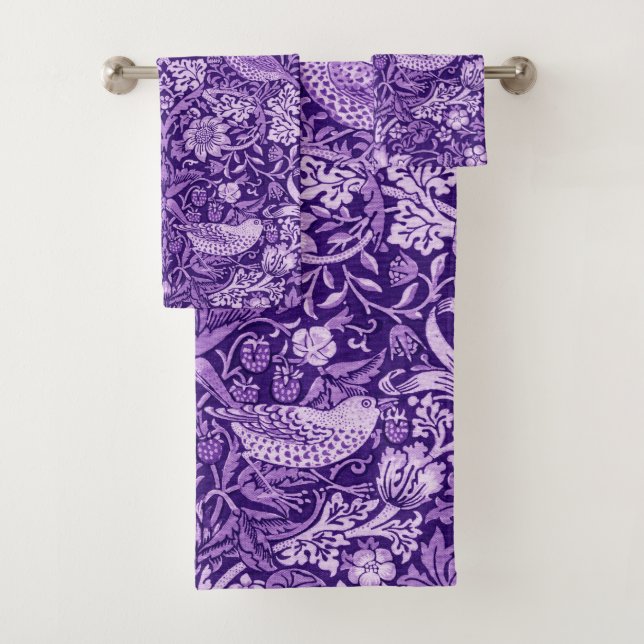 Strawberry Thief Purple, William Morris (En situation)