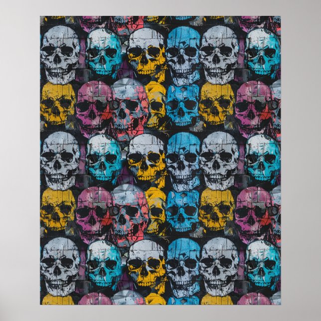 Street Art Skull Poster Design A29 (Devant)
