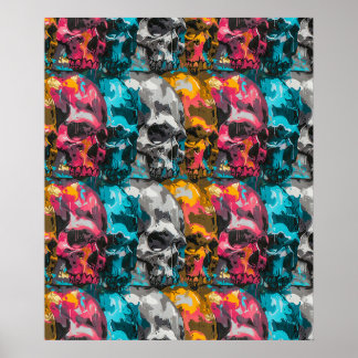 Street Art Skull Poster Design A36