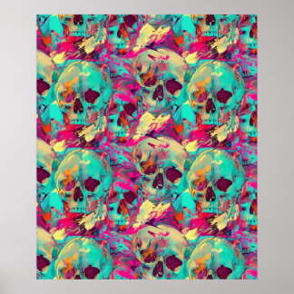 Street Art Skull Poster Design A37