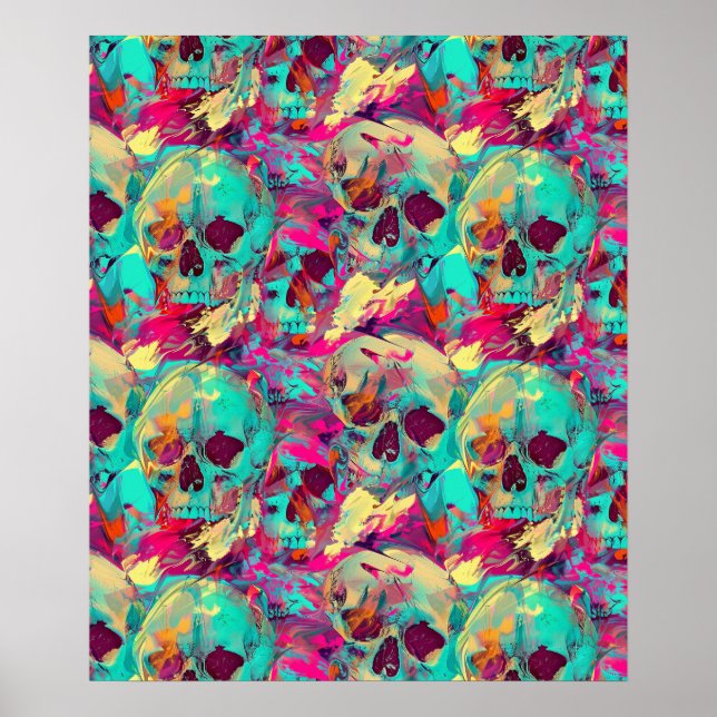Street Art Skull Poster Design A37 (Devant)
